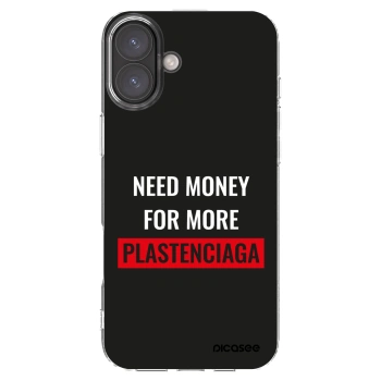 Picasee silikonski prozorni ovitek za Apple iPhone 16 Plus - More PLASTENCIAGA