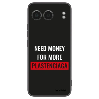 Picasee silikonski črni ovitek za OnePlus Nord 4 - More PLASTENCIAGA