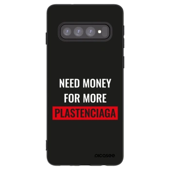 Picasee silikonski črni ovitek za Samsung Galaxy S10 G973 - More PLASTENCIAGA