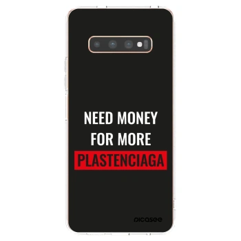 Picasee silikonski prozorni ovitek za Samsung Galaxy S10 Plus G975 - More PLASTENCIAGA