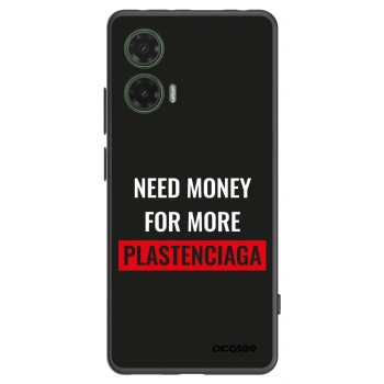 Picasee silikonski črni ovitek za Motorola Moto G35 5G - More PLASTENCIAGA
