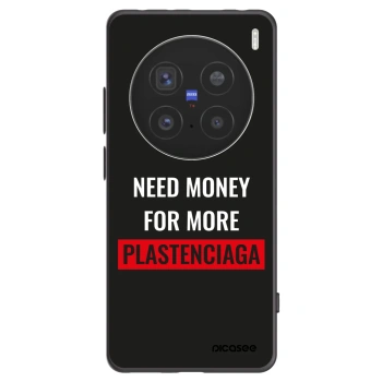 Picasee silikonski črni ovitek za Vivo X200 Pro - More PLASTENCIAGA