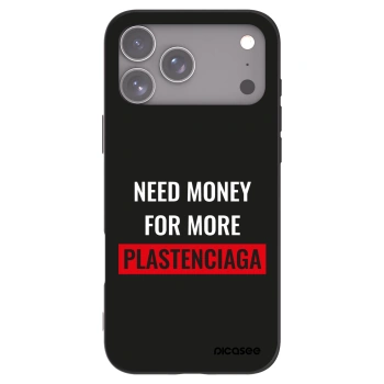 Picasee silikonski črni ovitek za Apple iPhone 17 Pro Max - More PLASTENCIAGA