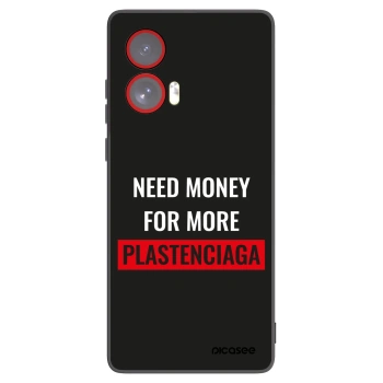 Picasee silikonski črni ovitek za Motorola Edge 50 Fusion - More PLASTENCIAGA