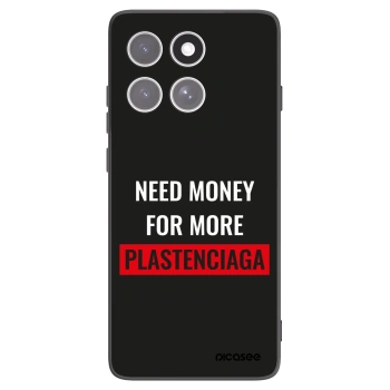 Picasee silikonski črni ovitek za Motorola Edge 60 Fusion - More PLASTENCIAGA
