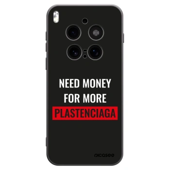 Picasee silikonski črni ovitek za Vivo X300 Pro - More PLASTENCIAGA