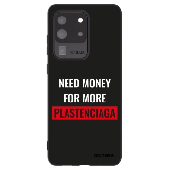 Picasee silikonski črni ovitek za Samsung Galaxy S20 Ultra 5G G988F - More PLASTENCIAGA