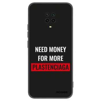 Picasee silikonski črni ovitek za Xiaomi Redmi Note 9 Pro - More PLASTENCIAGA