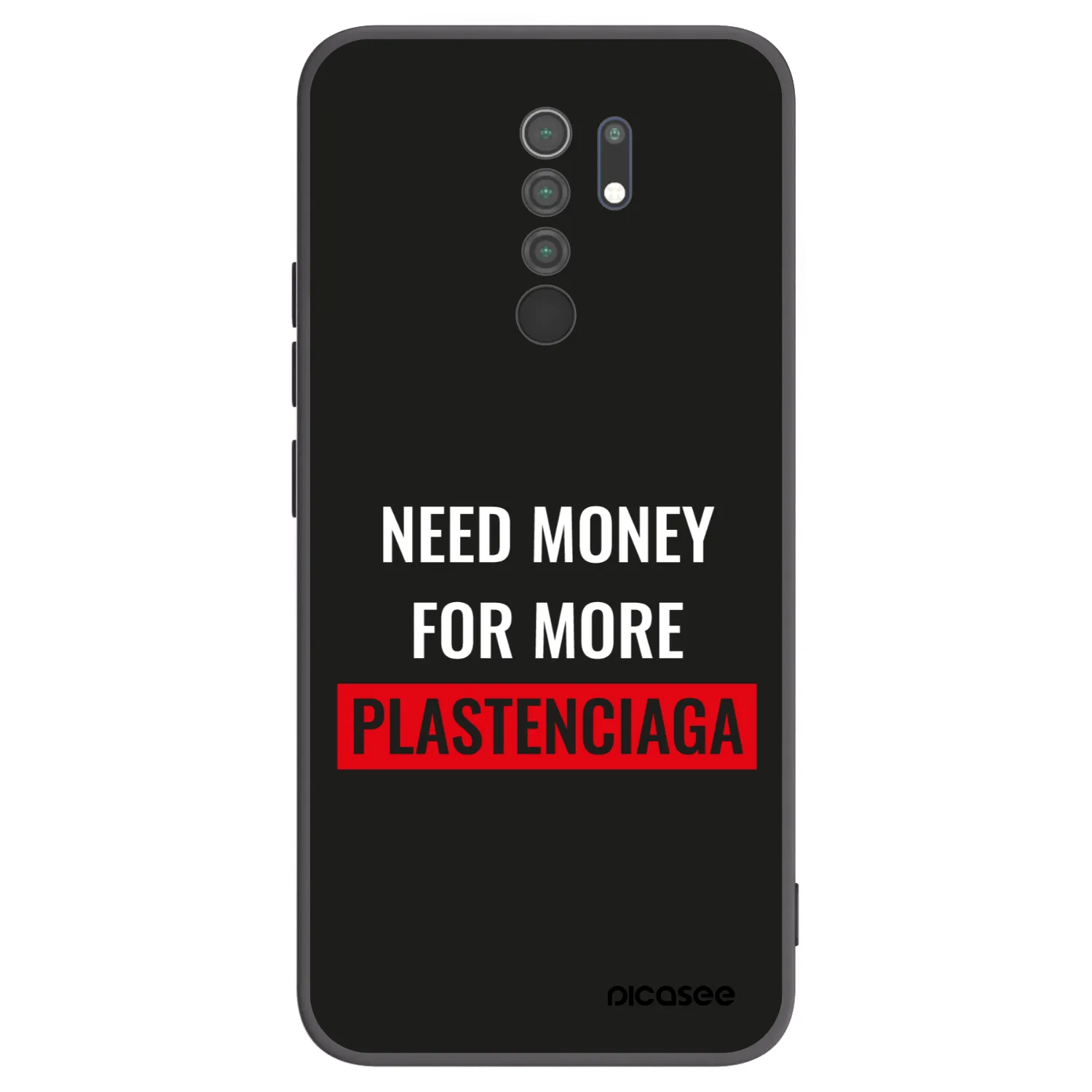Picasee silikonski črni ovitek za Xiaomi Redmi 9 - More PLASTENCIAGA
