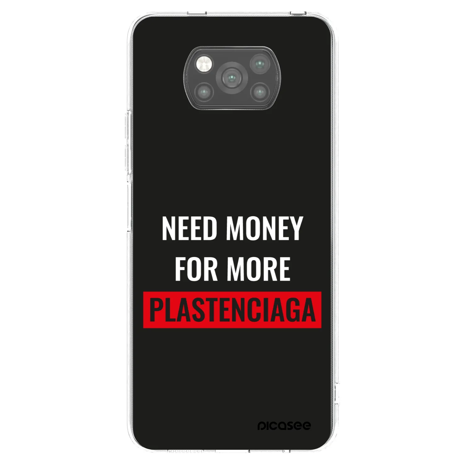 Picasee silikonski črni ovitek za Xiaomi Poco X3 - More PLASTENCIAGA