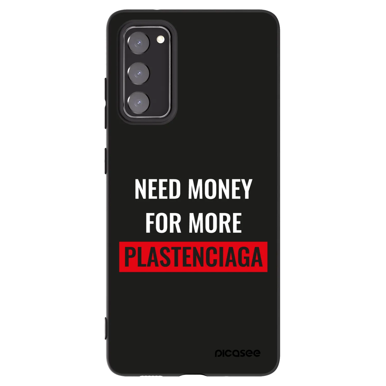 Picasee silikonski črni ovitek za Samsung Galaxy S20 FE - More PLASTENCIAGA