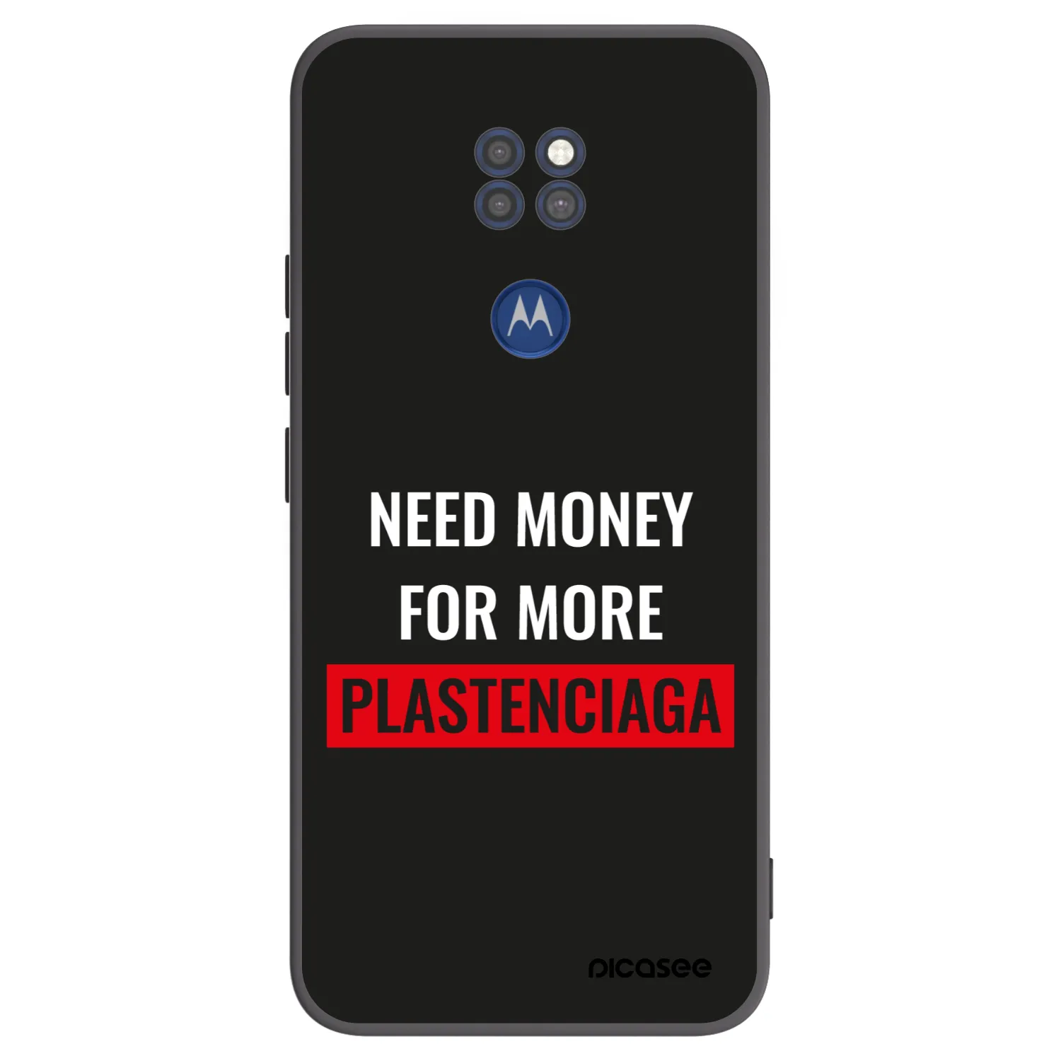 Picasee silikonski črni ovitek za Motorola Moto G9 Play - More PLASTENCIAGA