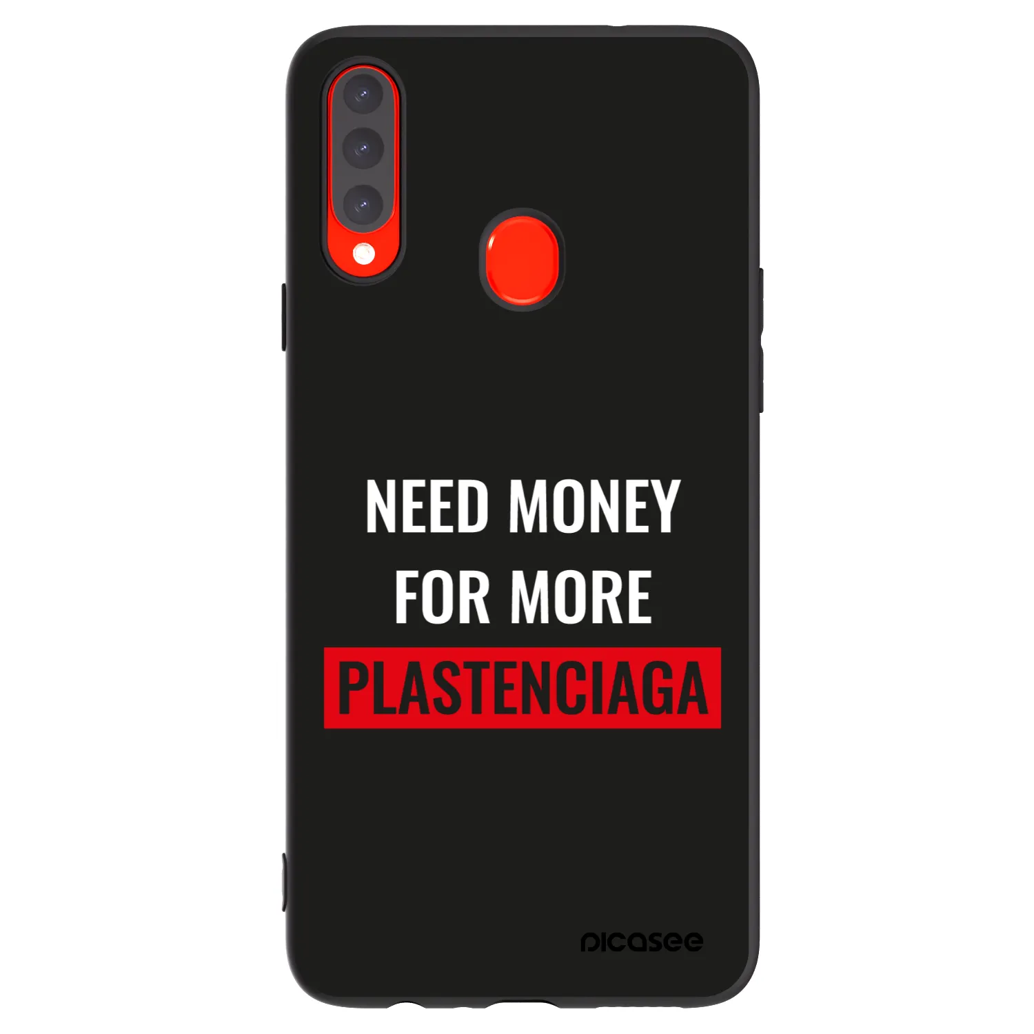 Picasee silikonski črni ovitek za Samsung Galaxy A20s - More PLASTENCIAGA