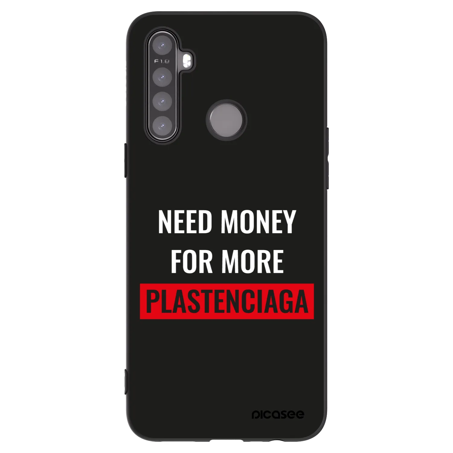 Picasee silikonski črni ovitek za Realme 5 - More PLASTENCIAGA