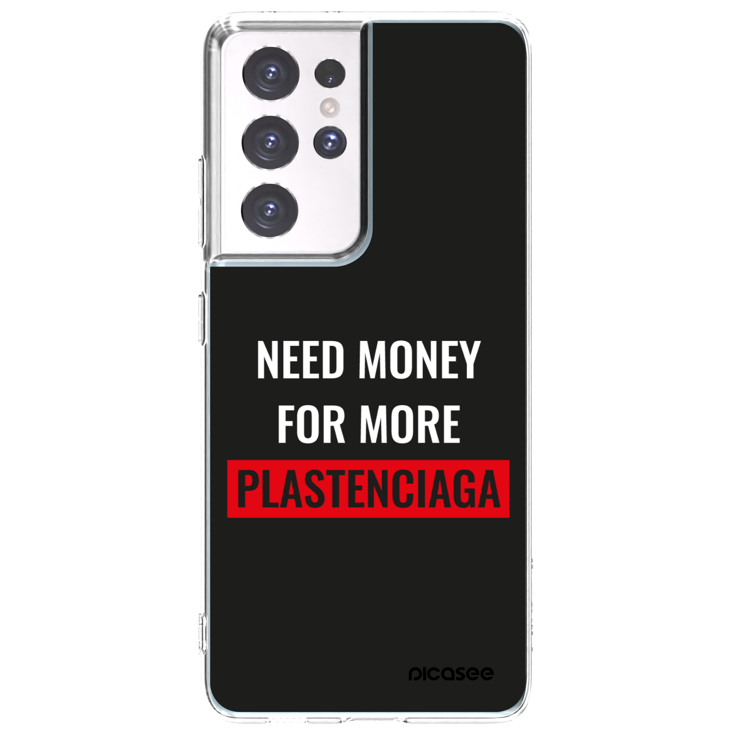 Picasee silikonski prozorni ovitek za Samsung Galaxy S21 Ultra 5G G998B - More PLASTENCIAGA