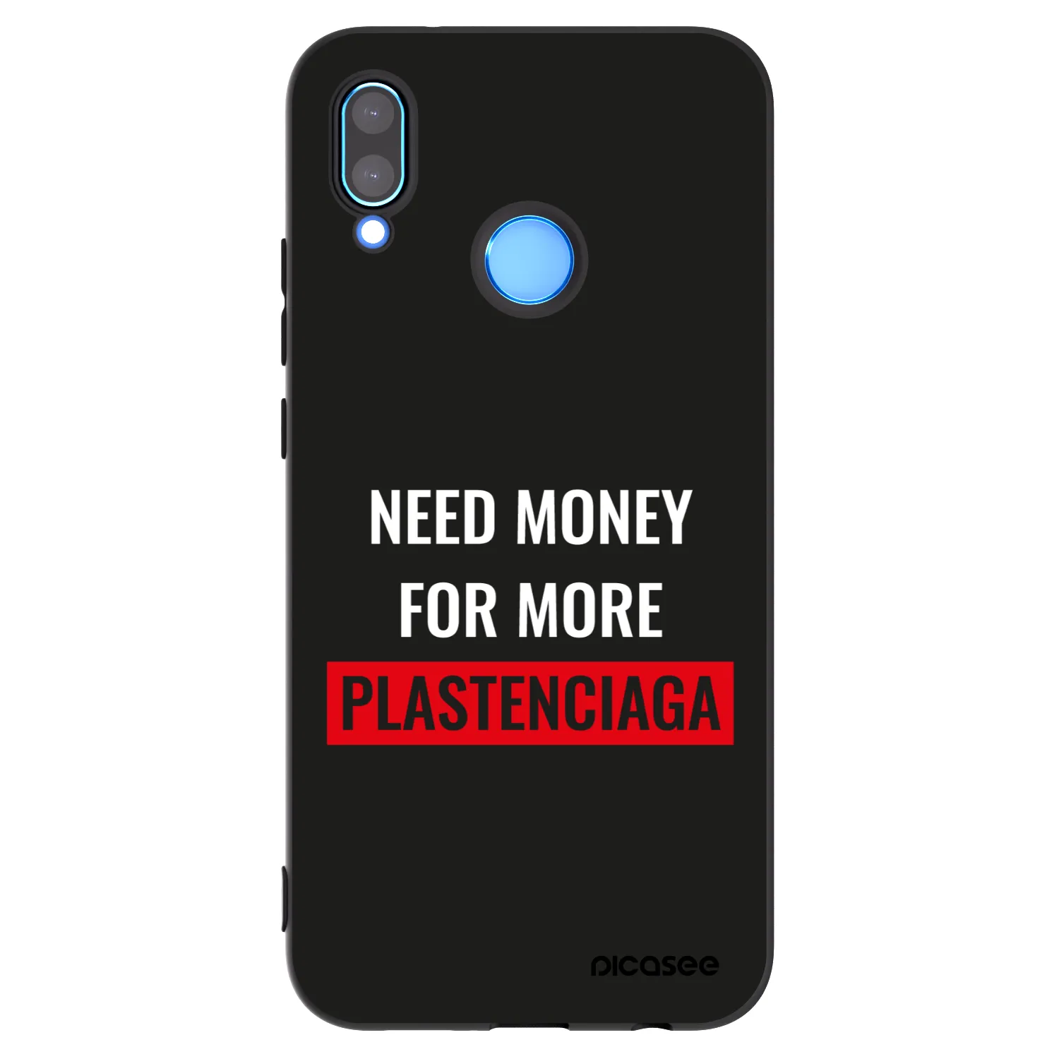 Picasee silikonski črni ovitek za Huawei P20 Lite - More PLASTENCIAGA
