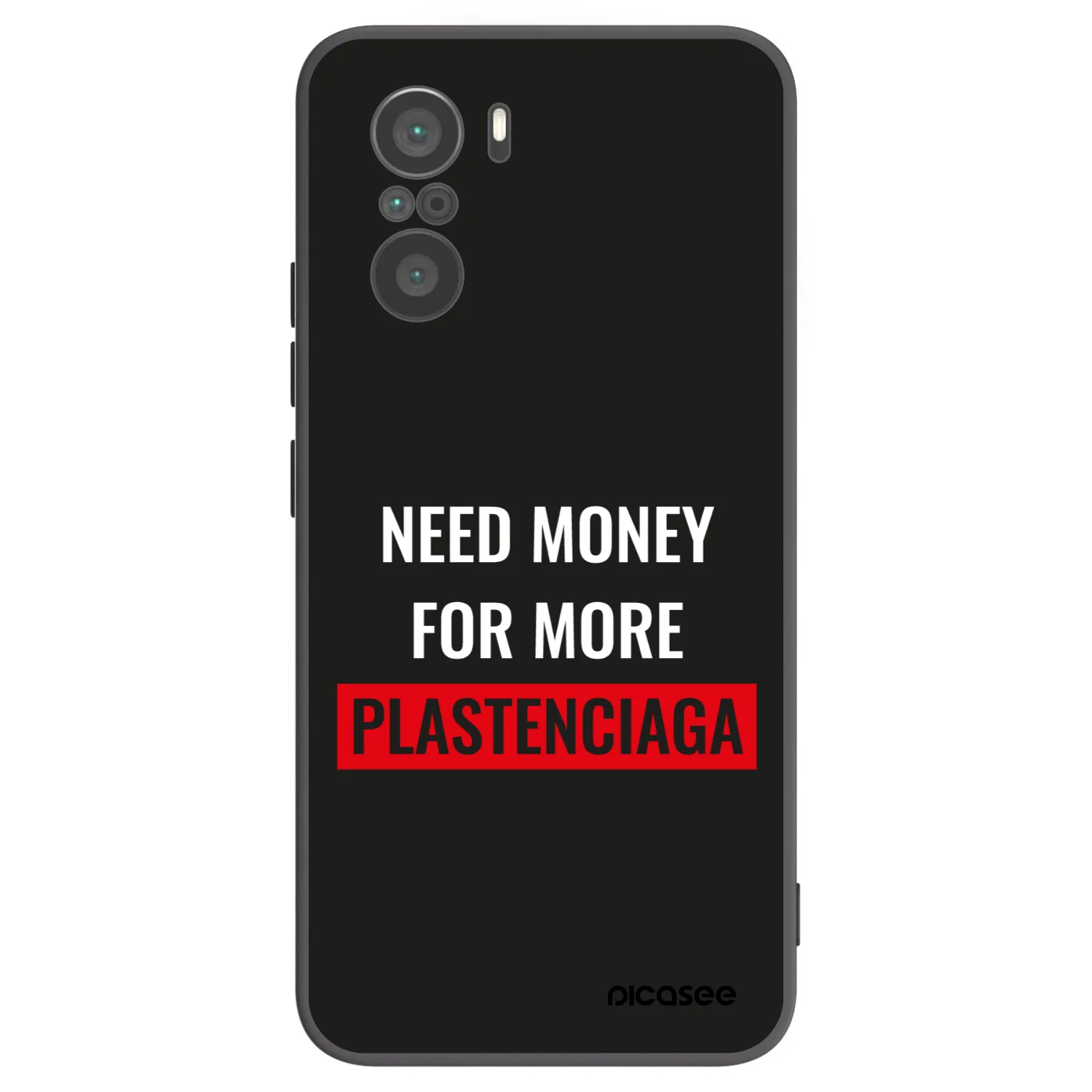 Picasee silikonski črni ovitek za Xiaomi Poco F3 - More PLASTENCIAGA