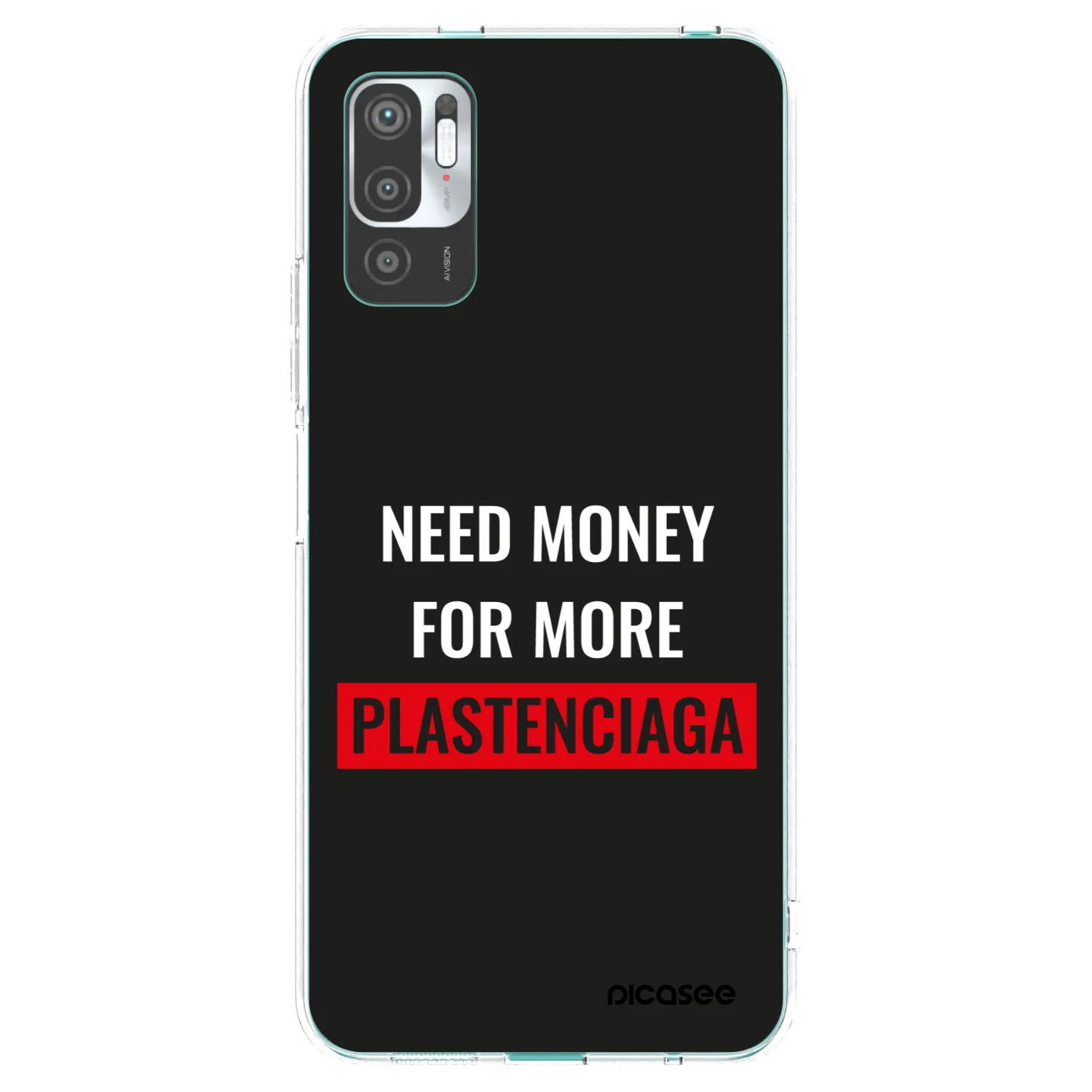 Picasee silikonski prozorni ovitek za Xiaomi Redmi Note 10 5G - More PLASTENCIAGA
