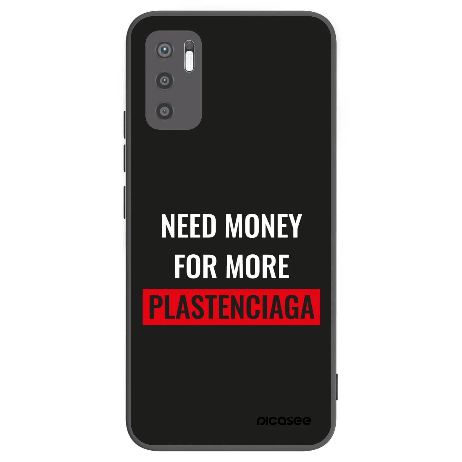 Picasee silikonski črni ovitek za Xiaomi Redmi Note 10 5G - More PLASTENCIAGA