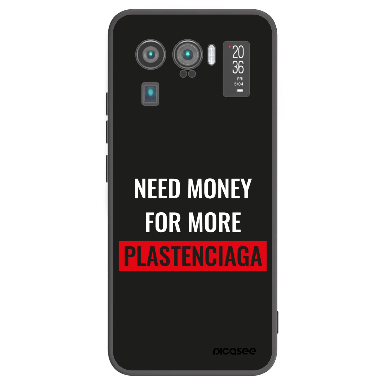 Picasee silikonski črni ovitek za Xiaomi Mi 11 Ultra - More PLASTENCIAGA