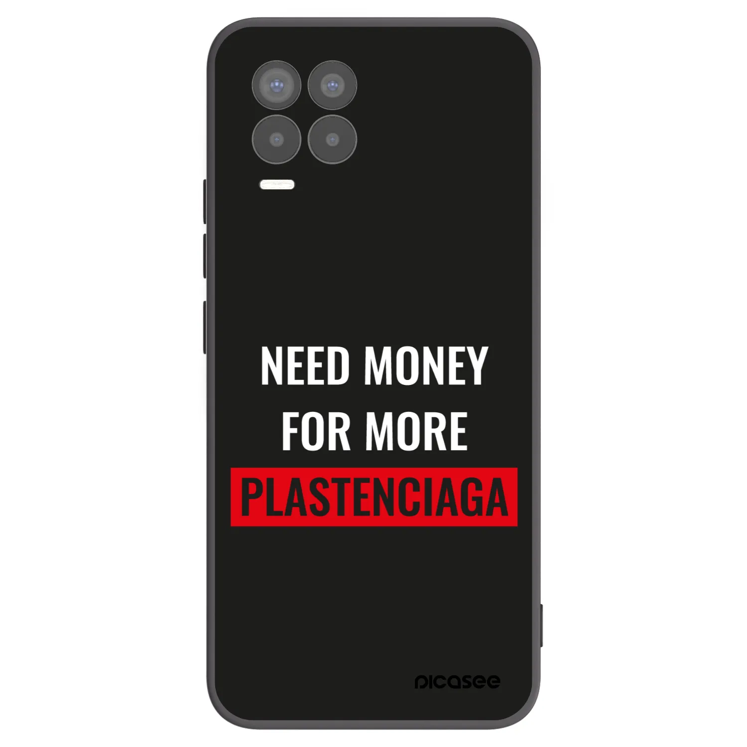 Picasee silikonski črni ovitek za Realme 8 4G - More PLASTENCIAGA