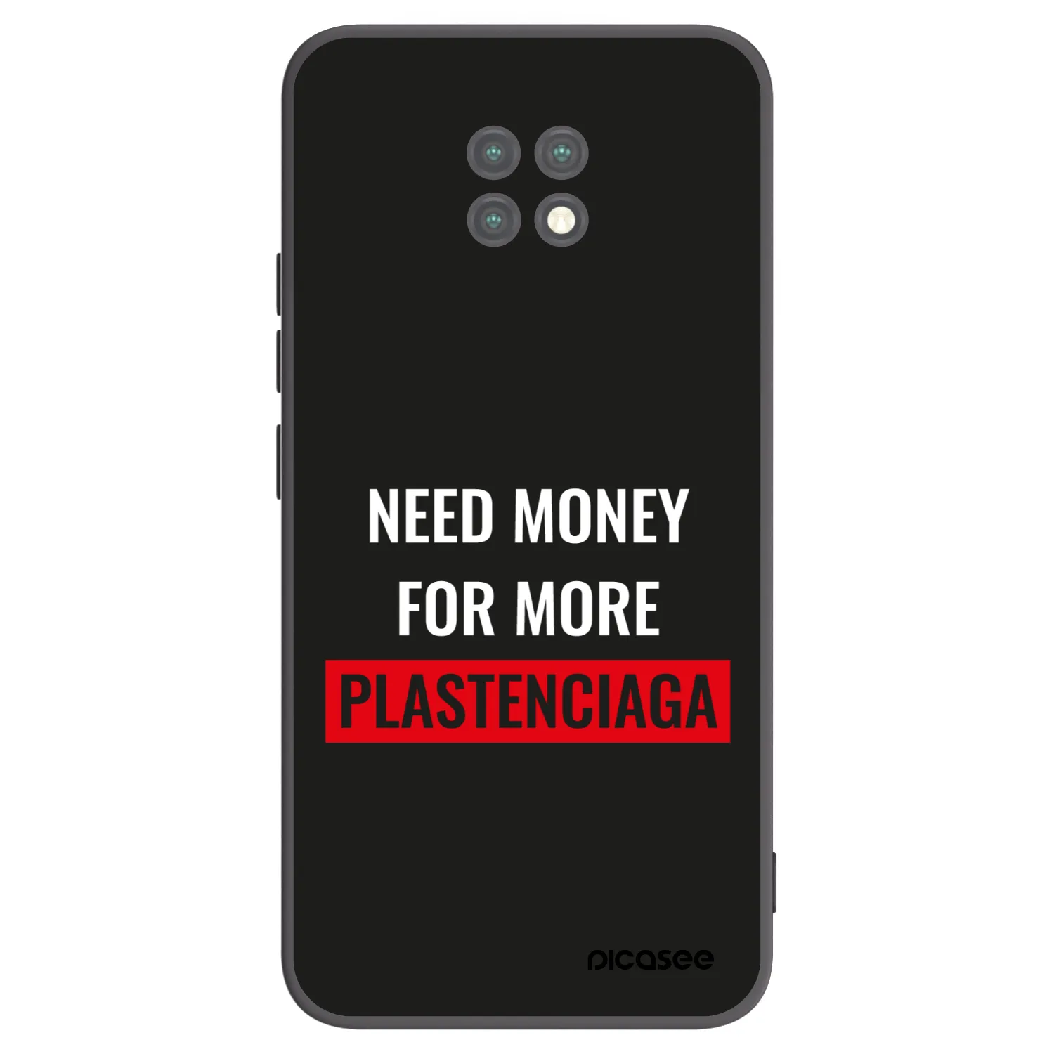 Picasee silikonski črni ovitek za Xiaomi Redmi Note 9T - More PLASTENCIAGA