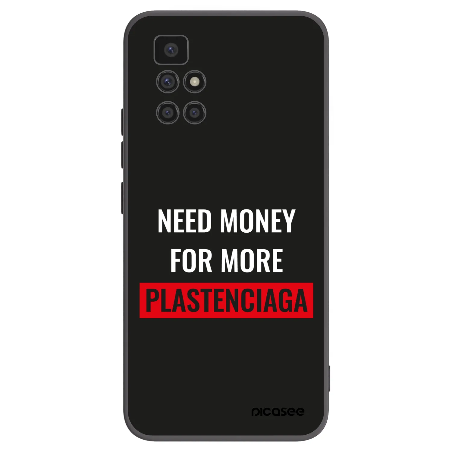 Picasee silikonski črni ovitek za Xiaomi Redmi 10 - More PLASTENCIAGA