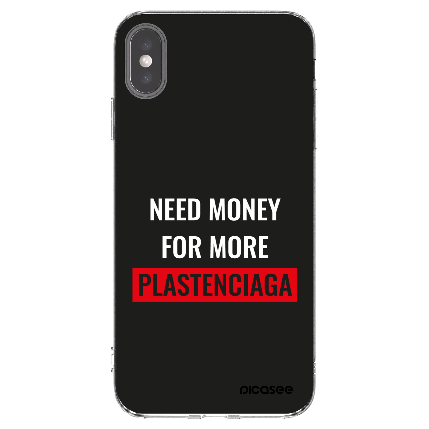 Picasee silikonski prozorni ovitek za Apple iPhone XS Max - More PLASTENCIAGA