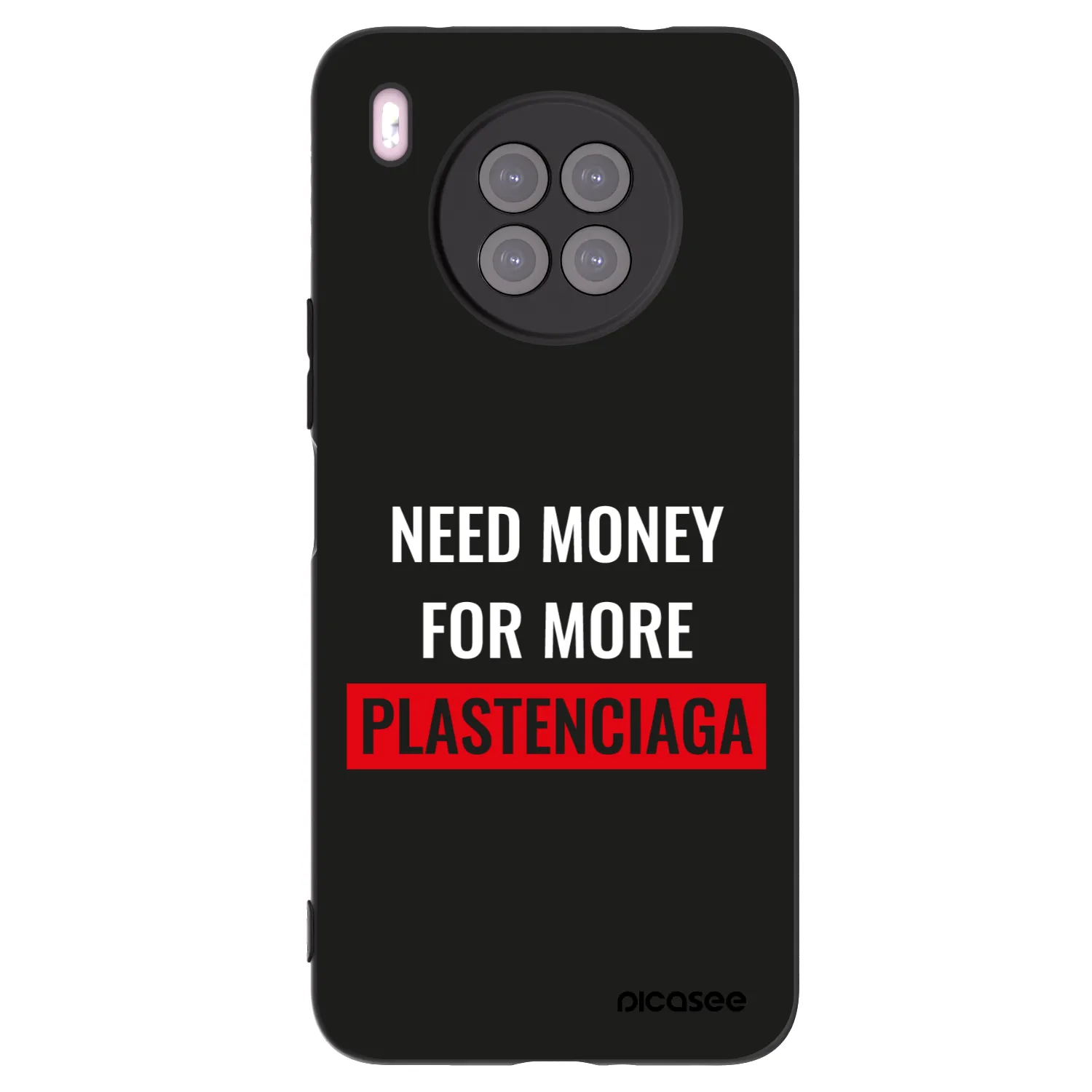 Picasee silikonski črni ovitek za Huawei Nova 8i - More PLASTENCIAGA