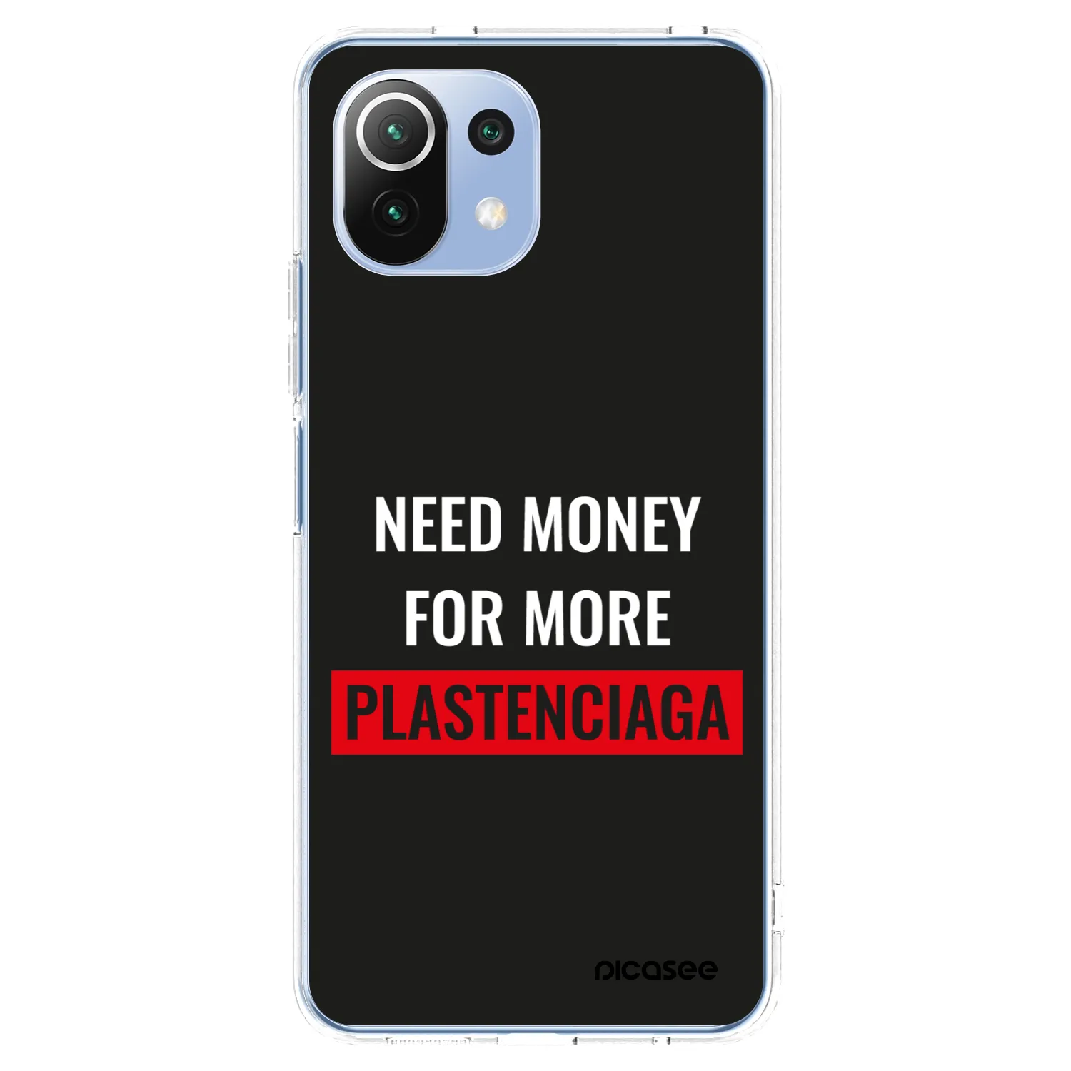 Picasee silikonski prozorni ovitek za Xiaomi 11 Lite 5G NE - More PLASTENCIAGA