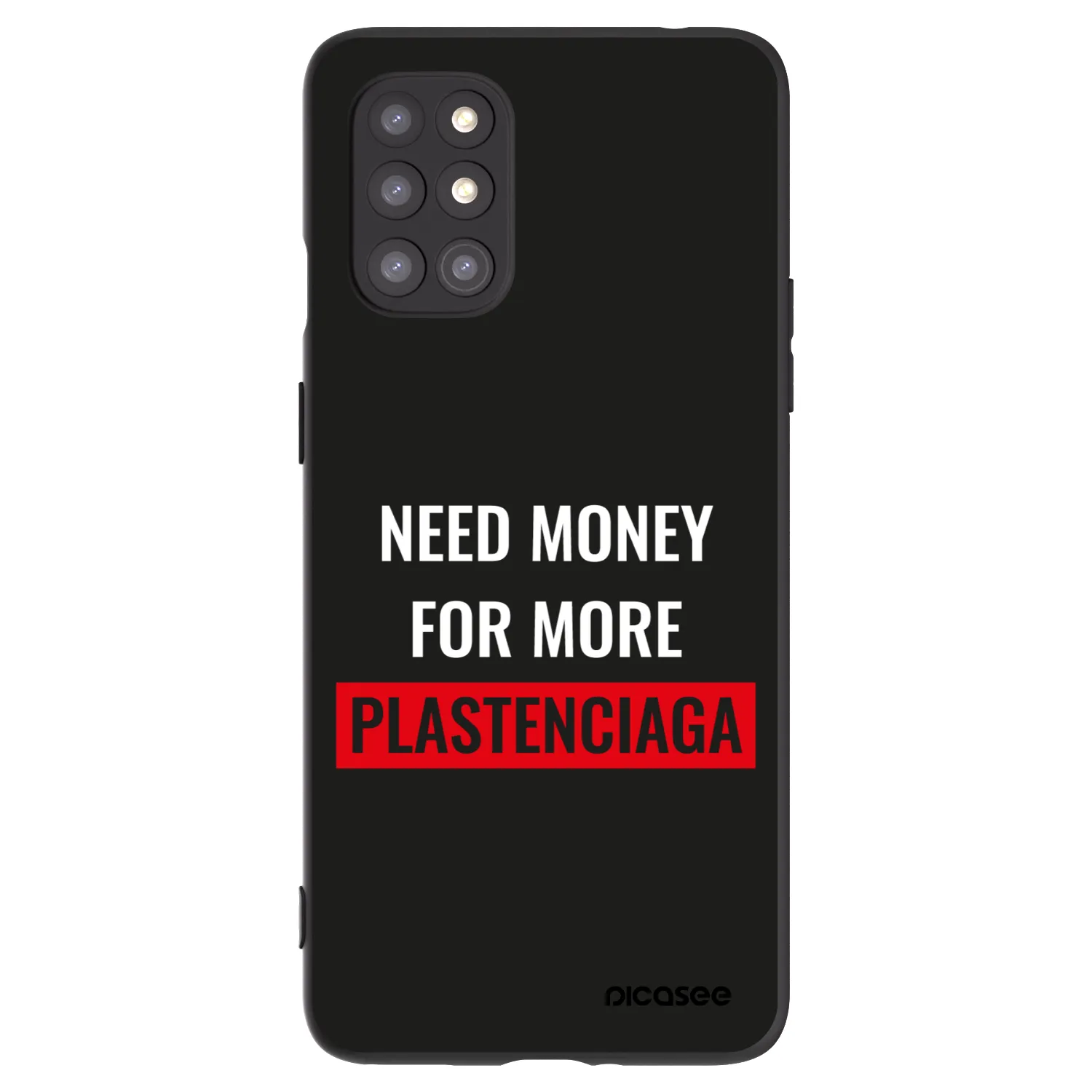 Picasee silikonski črni ovitek za OnePlus 8T - More PLASTENCIAGA