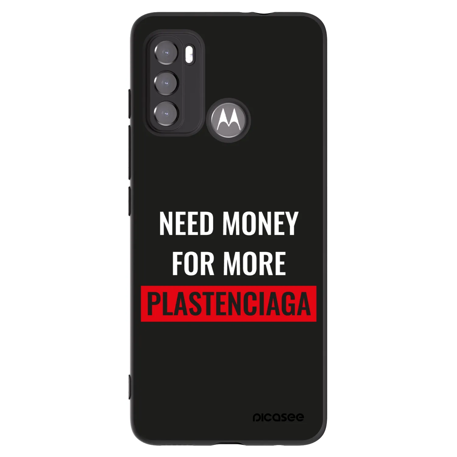 Picasee silikonski črni ovitek za Motorola Moto G60 - More PLASTENCIAGA