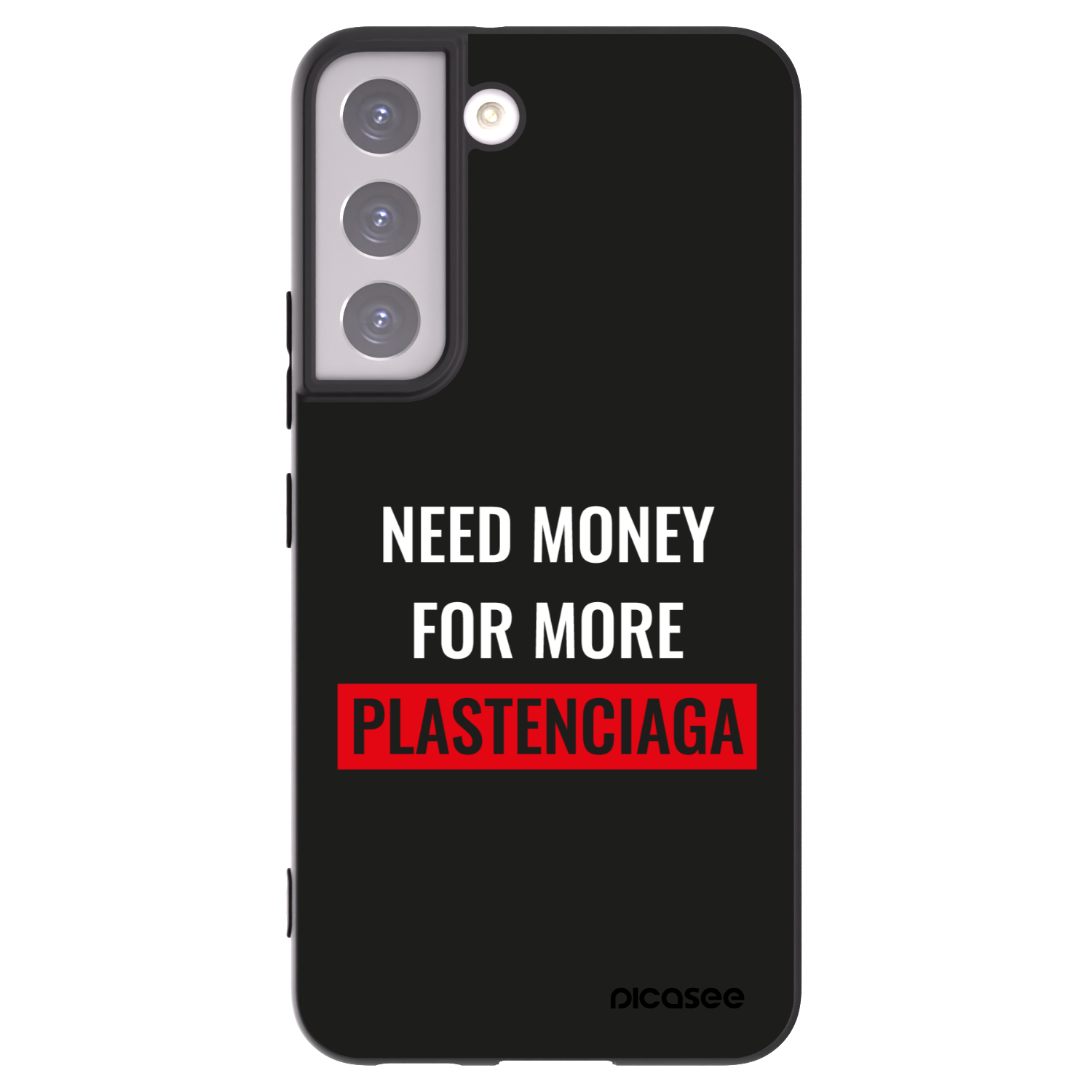 Picasee silikonski črni ovitek za Samsung Galaxy S22 5G - More PLASTENCIAGA