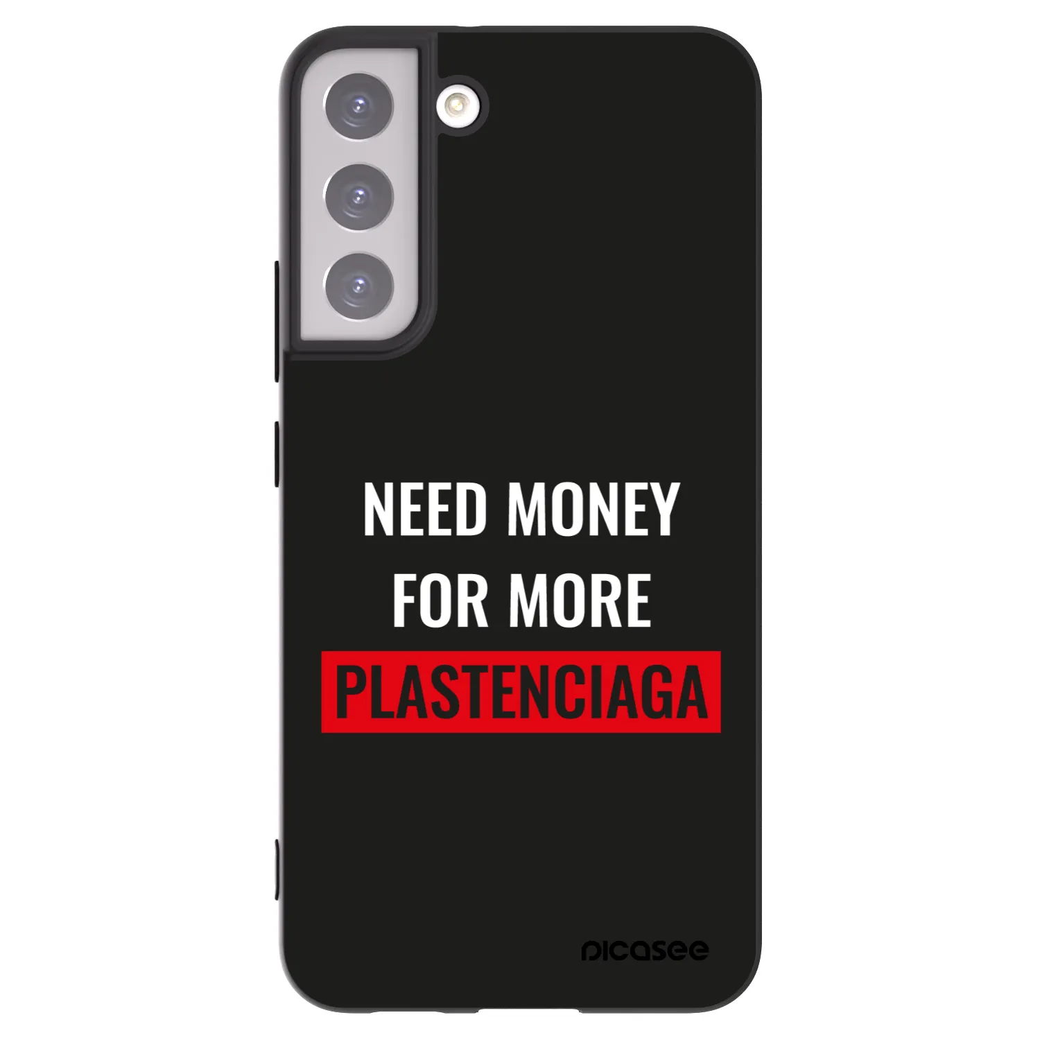 Picasee silikonski črni ovitek za Samsung Galaxy S22+ 5G - More PLASTENCIAGA