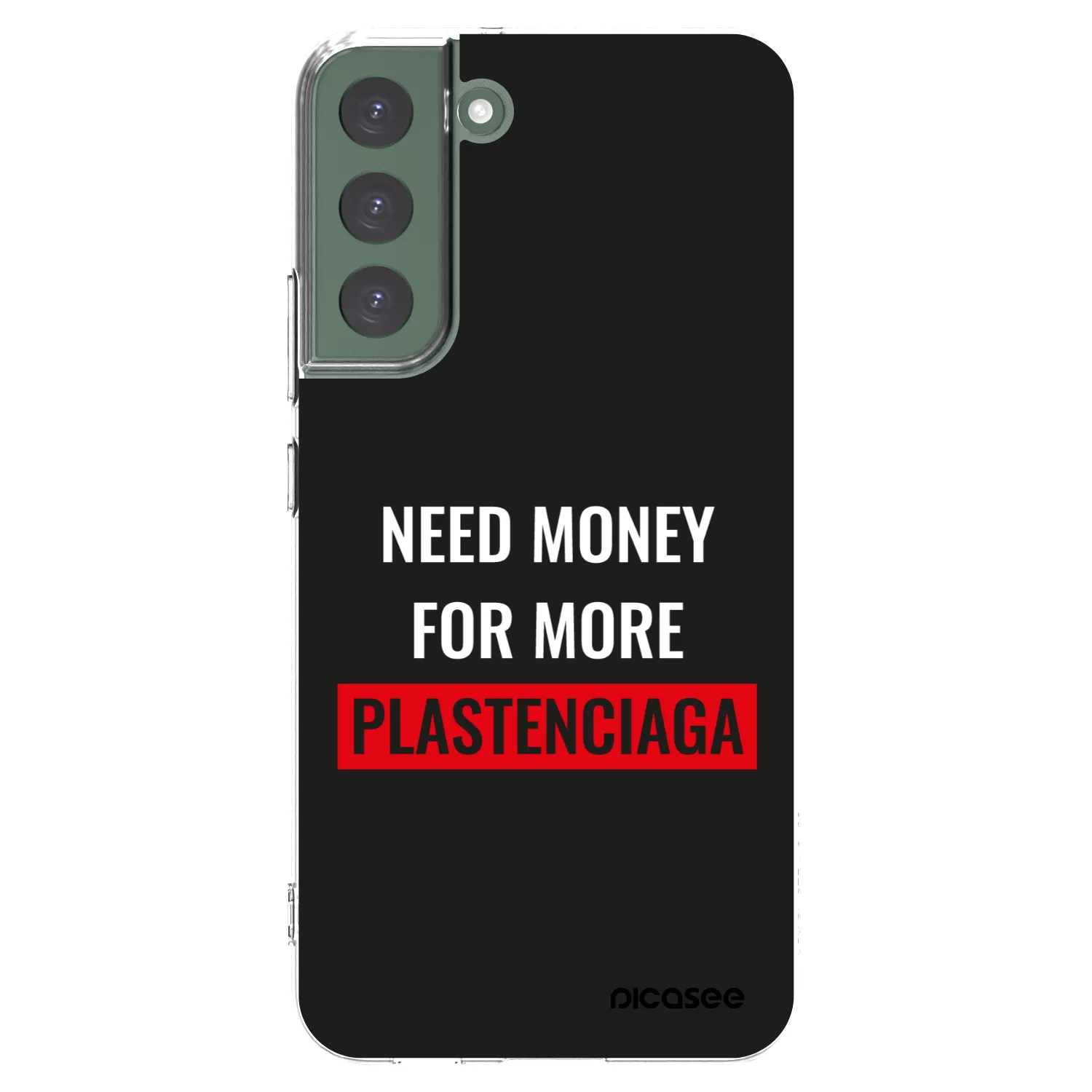 Picasee silikonski prozorni ovitek za Samsung Galaxy S22+ 5G - More PLASTENCIAGA