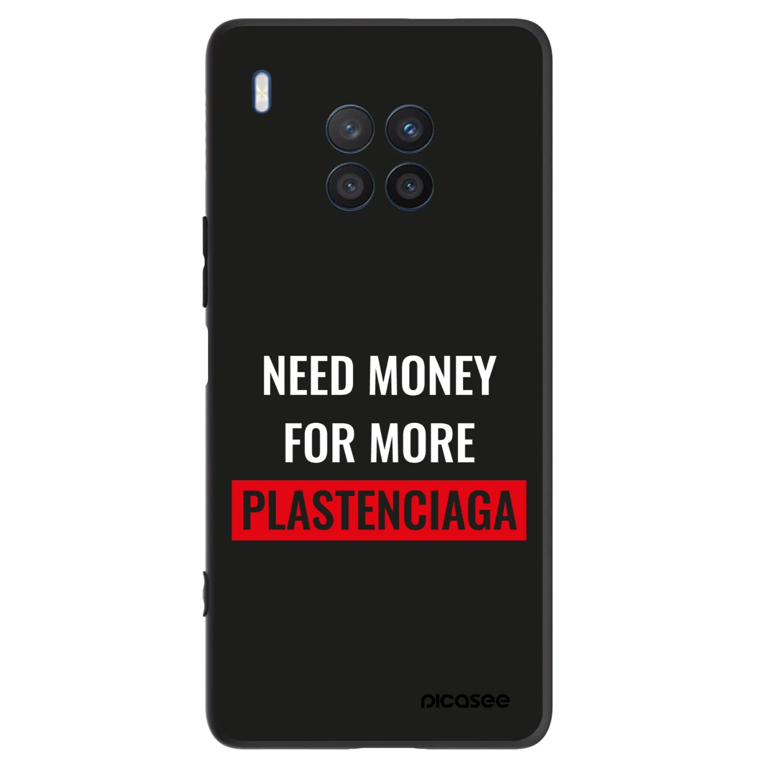 Picasee silikonski črni ovitek za Honor 50 Lite - More PLASTENCIAGA