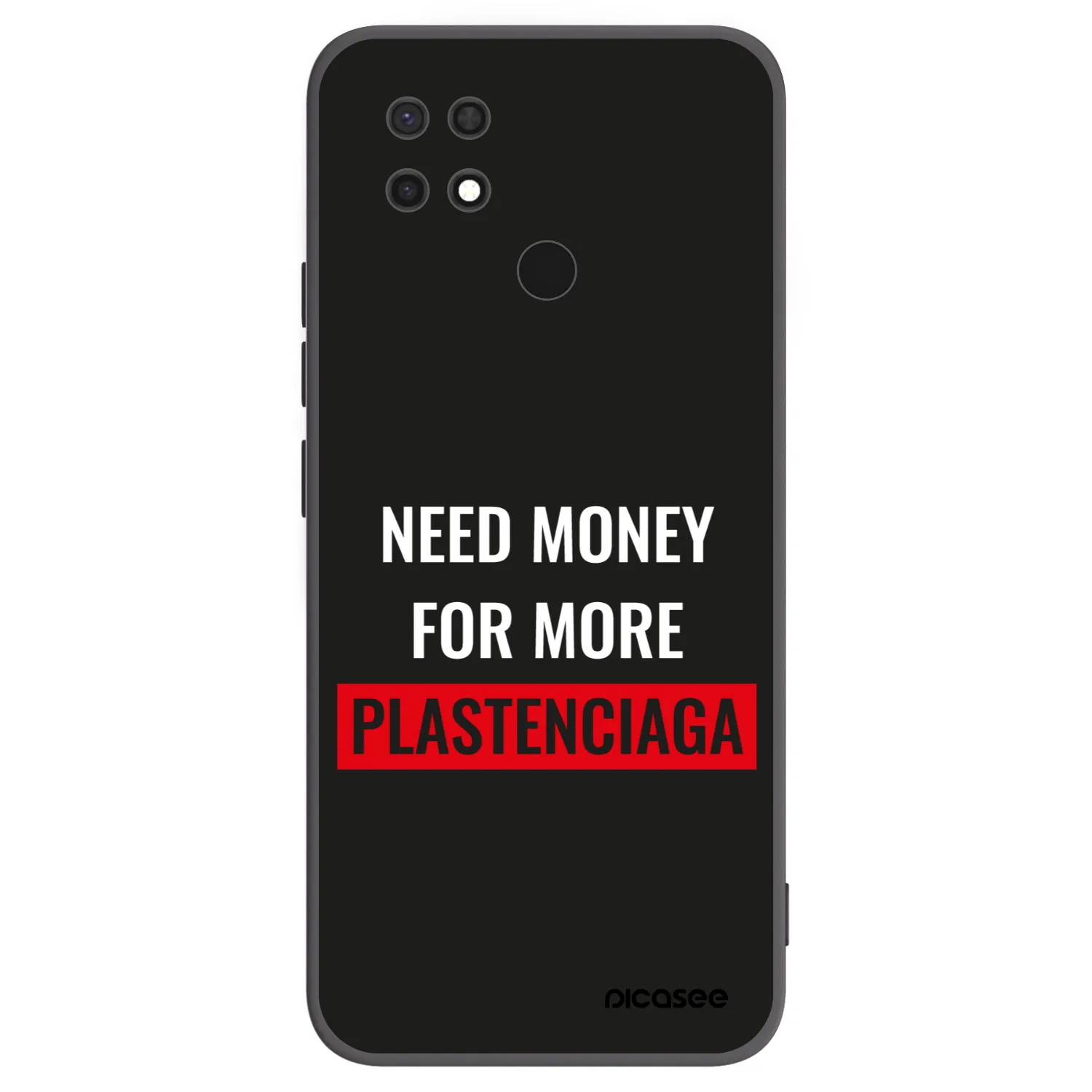 Picasee silikonski črni ovitek za Xiaomi Redmi 10C - More PLASTENCIAGA