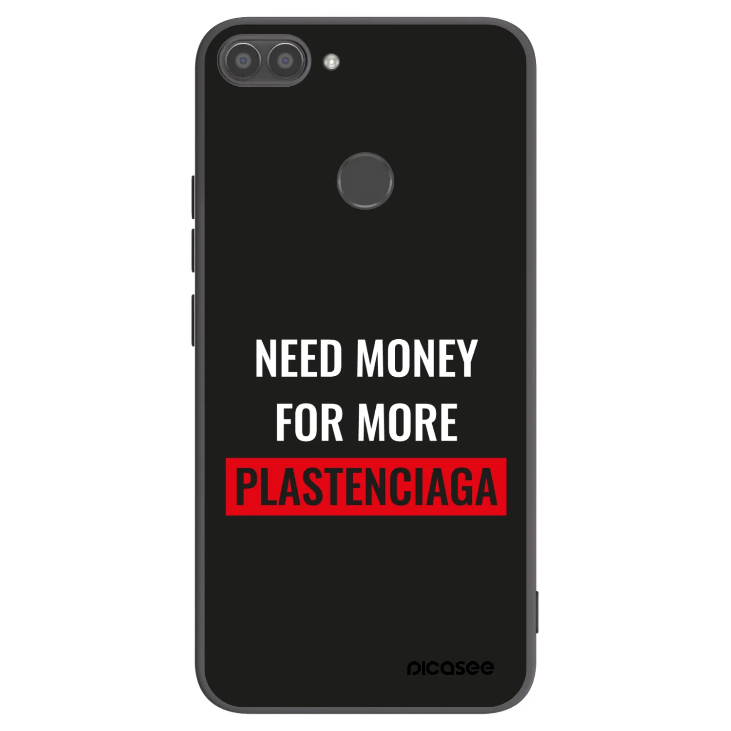 Picasee silikonski črni ovitek za Huawei P Smart - More PLASTENCIAGA