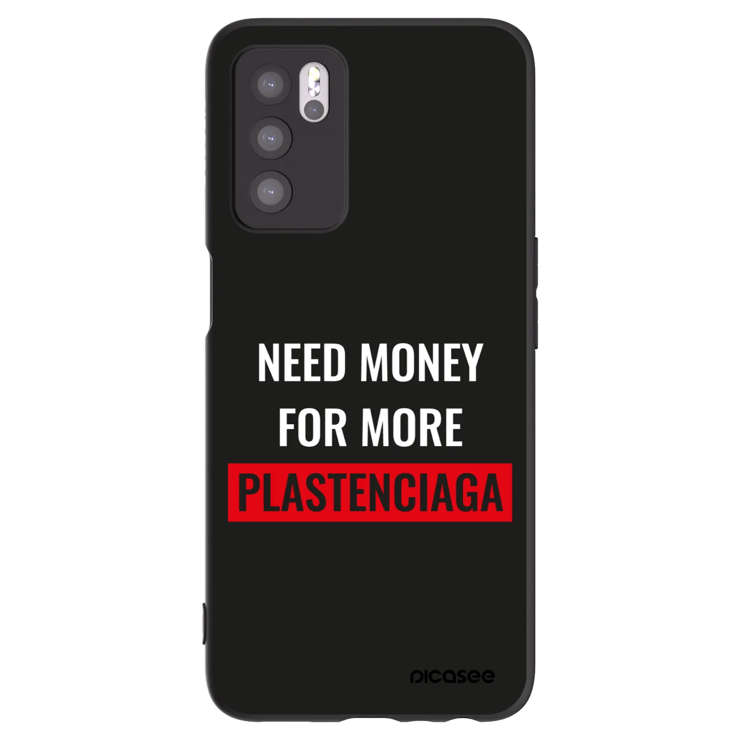 Picasee silikonski črni ovitek za OPPO A16 - More PLASTENCIAGA