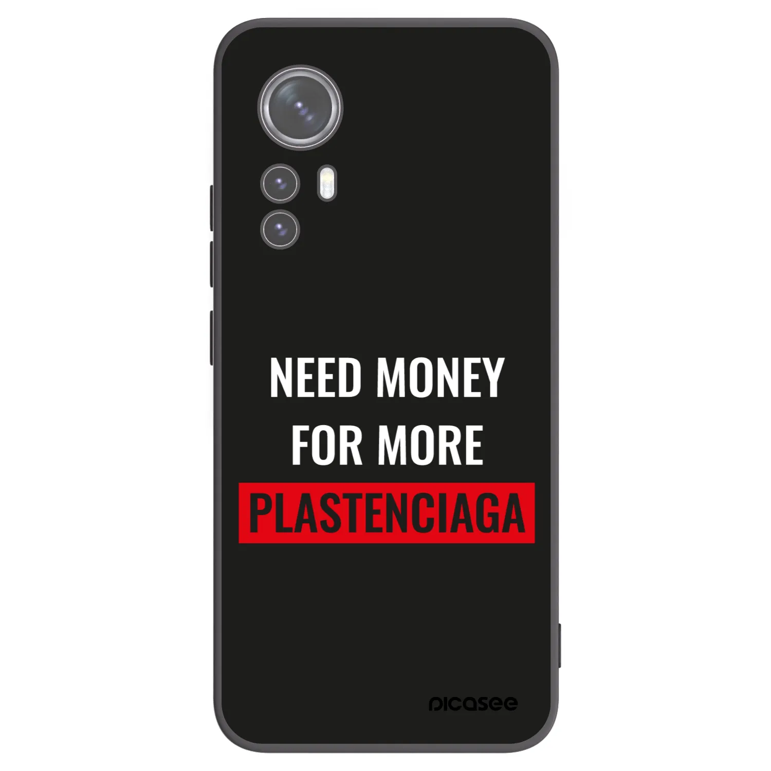 Picasee silikonski črni ovitek za Xiaomi 12X - More PLASTENCIAGA