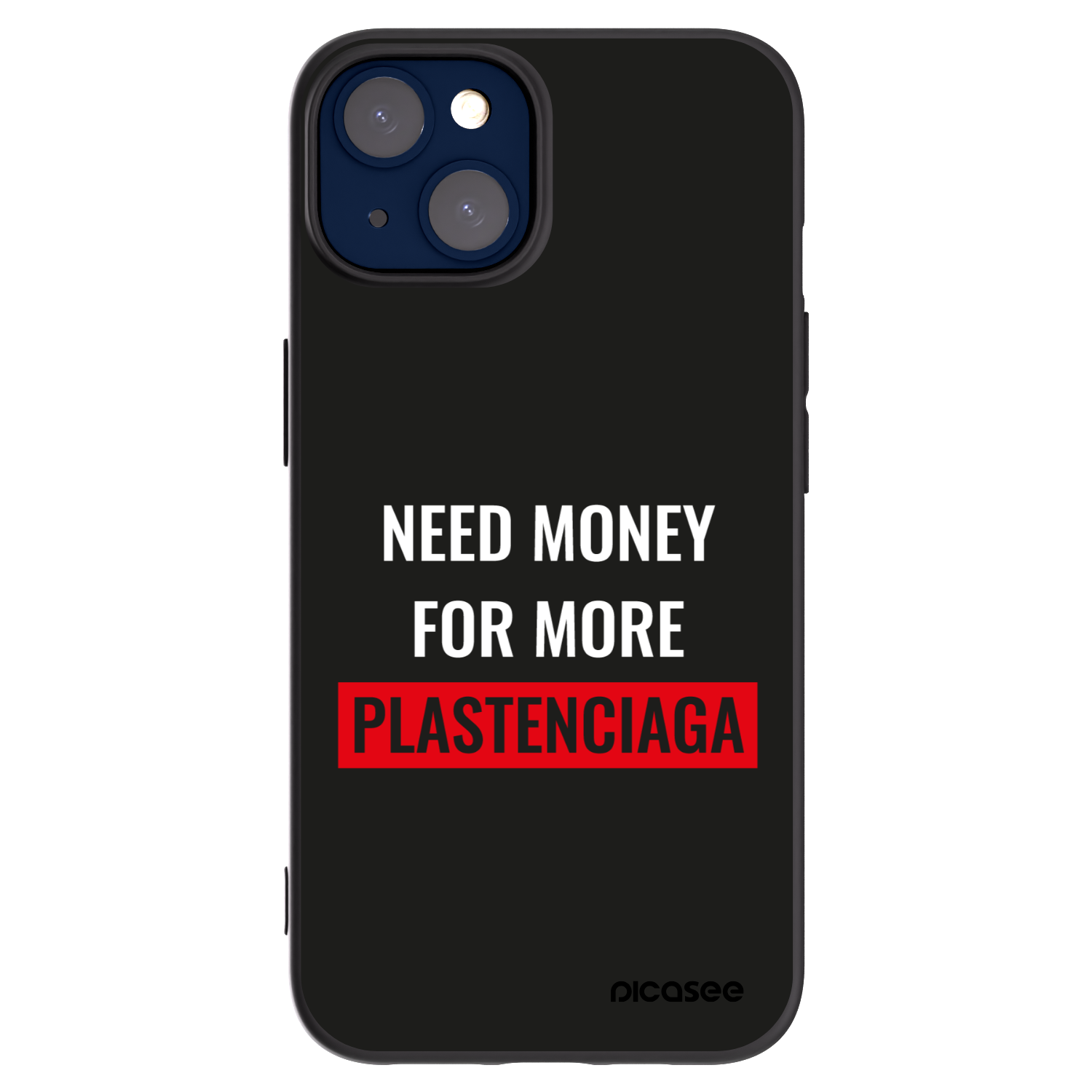 Picasee silikonski črni ovitek za Apple iPhone 14 - More PLASTENCIAGA