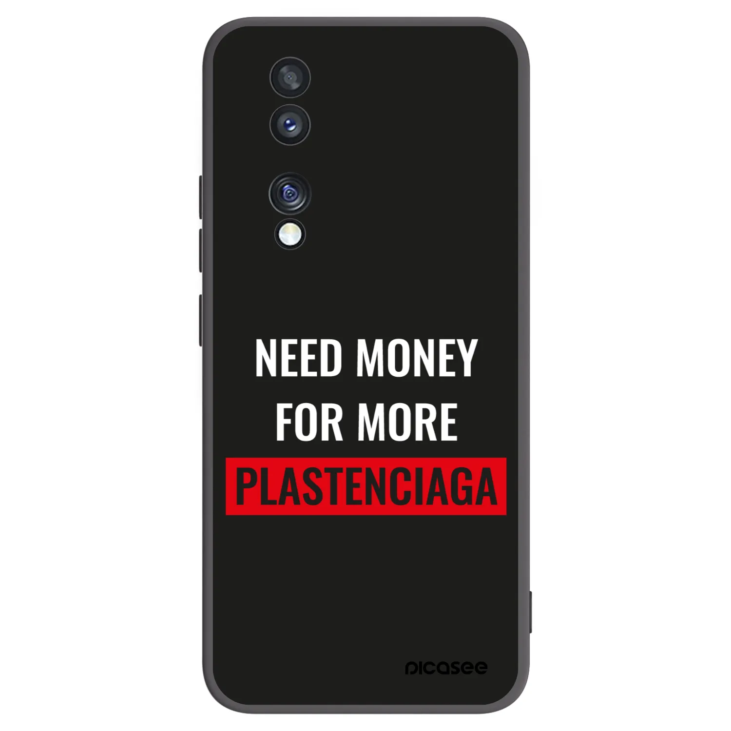 Picasee silikonski črni ovitek za Honor 70 - More PLASTENCIAGA