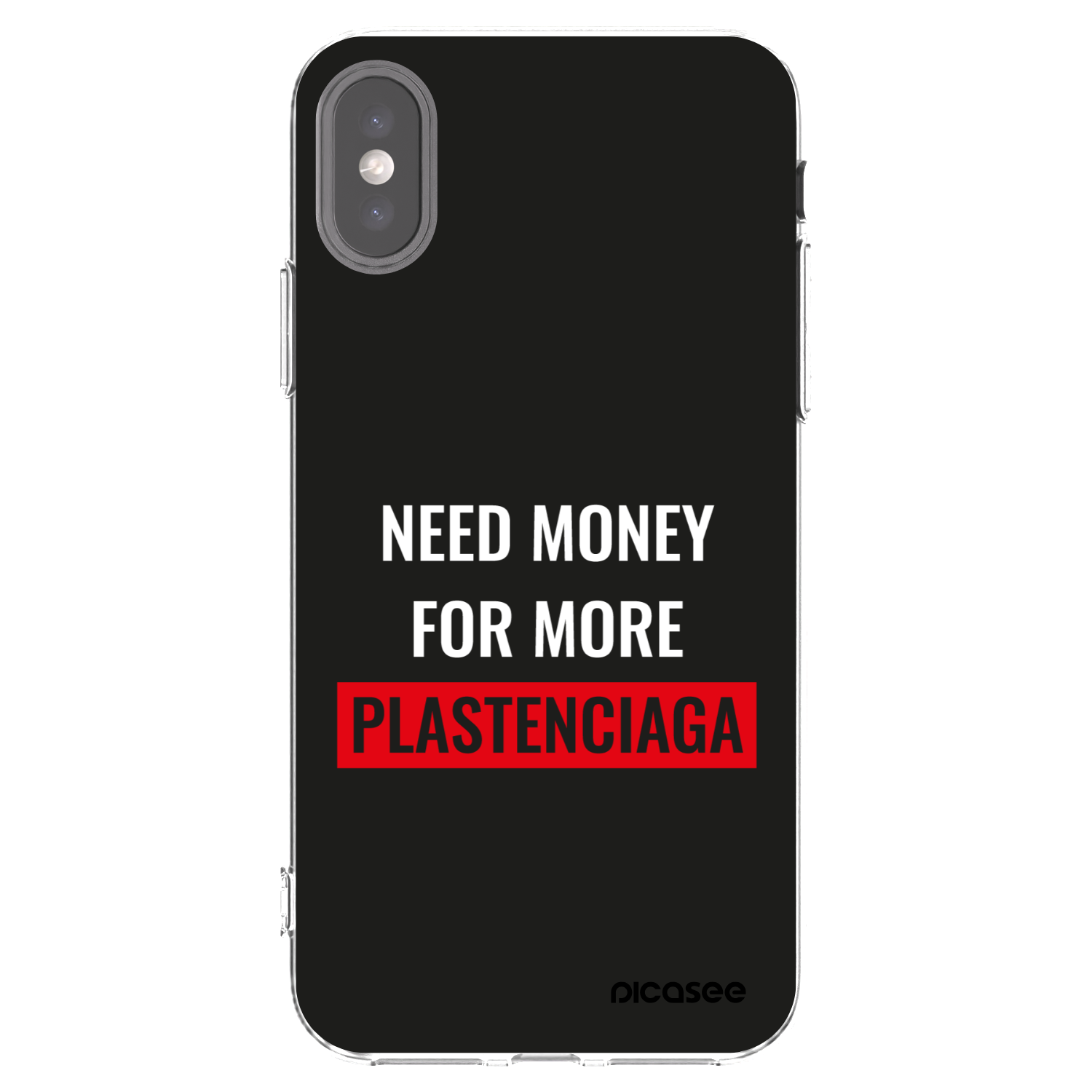 Picasee silikonski prozorni ovitek za Apple iPhone X/XS - More PLASTENCIAGA