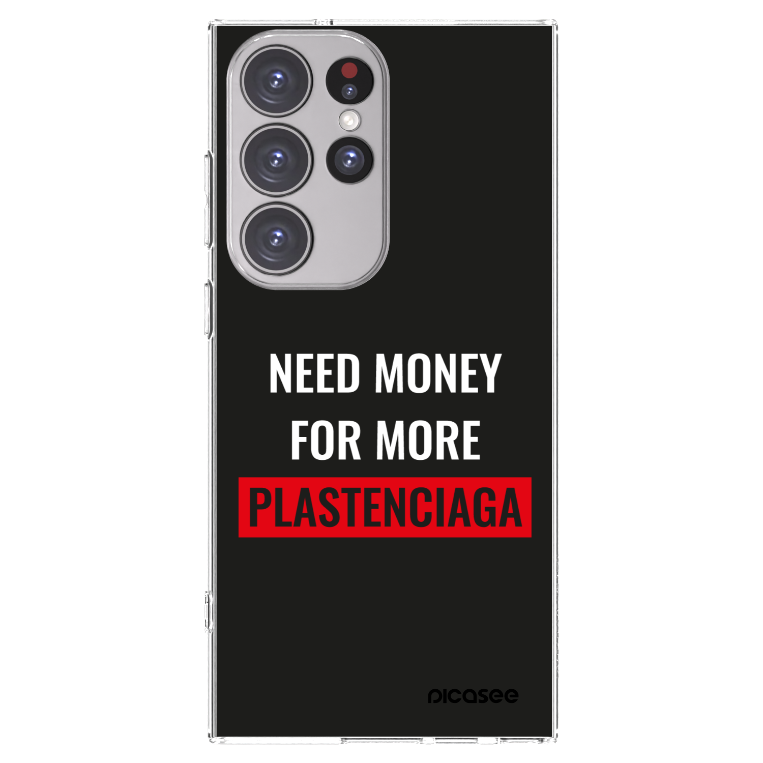 Picasee silikonski prozorni ovitek za Samsung Galaxy S23 Ultra 5G - More PLASTENCIAGA