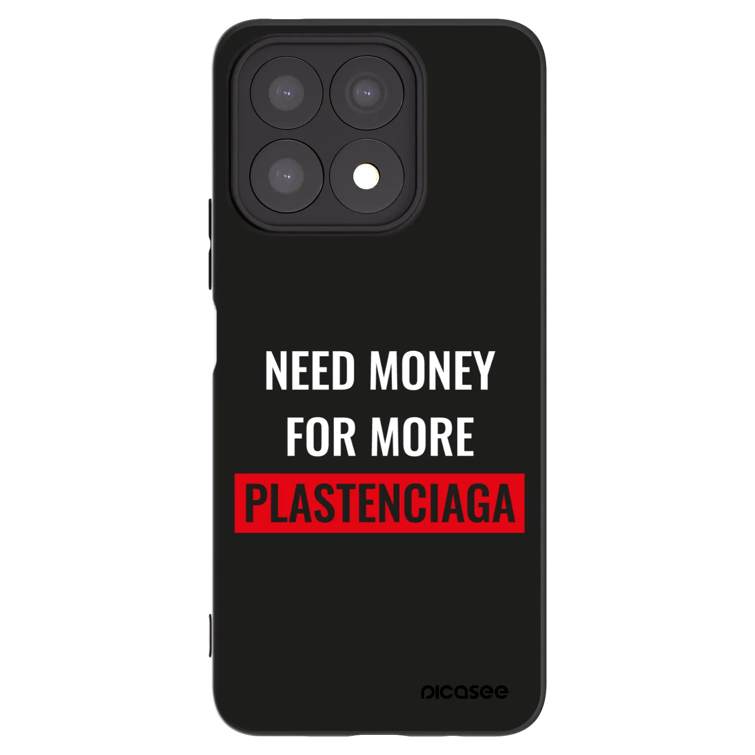 Picasee silikonski črni ovitek za Honor X8a - More PLASTENCIAGA