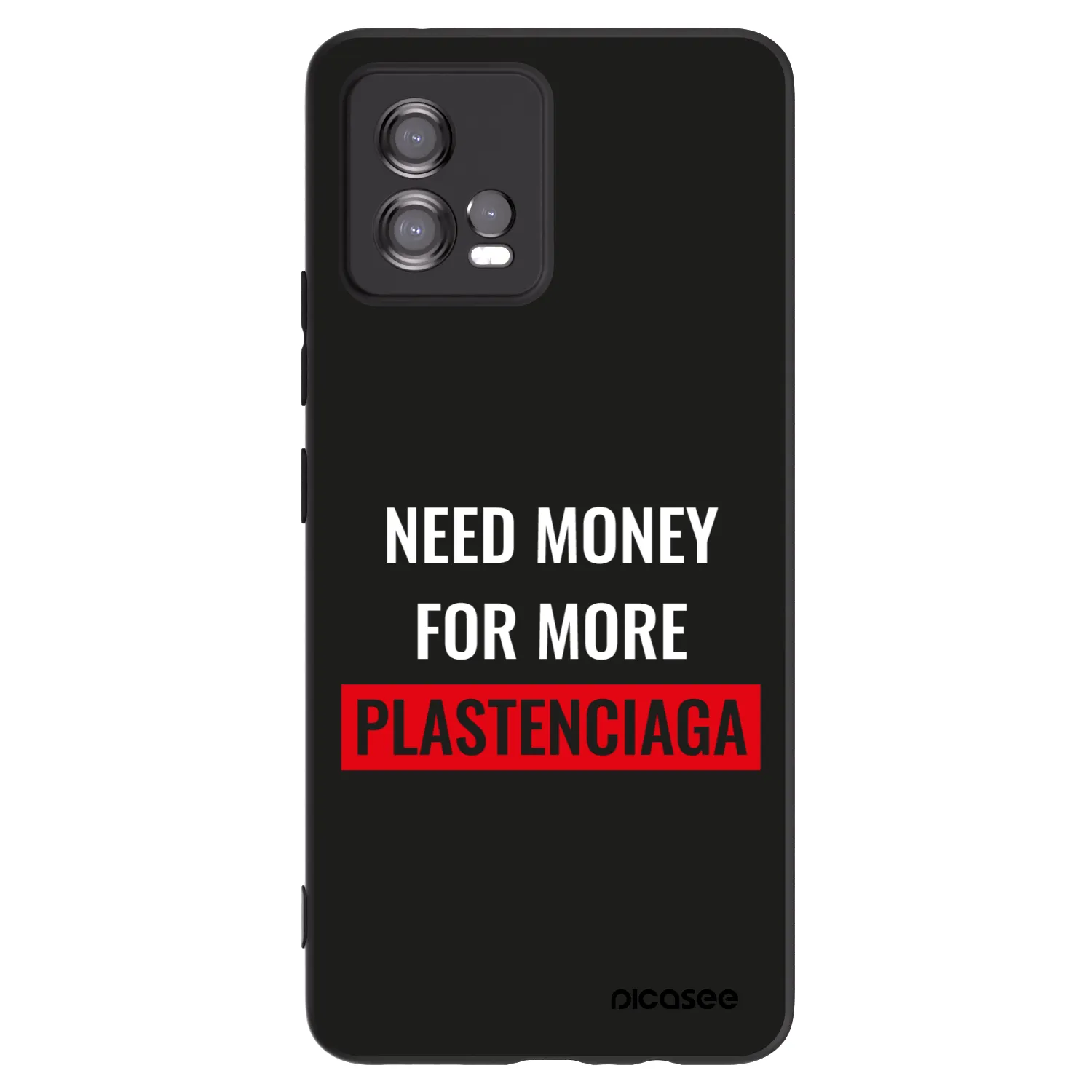 Picasee silikonski črni ovitek za Motorola Moto G72 - More PLASTENCIAGA