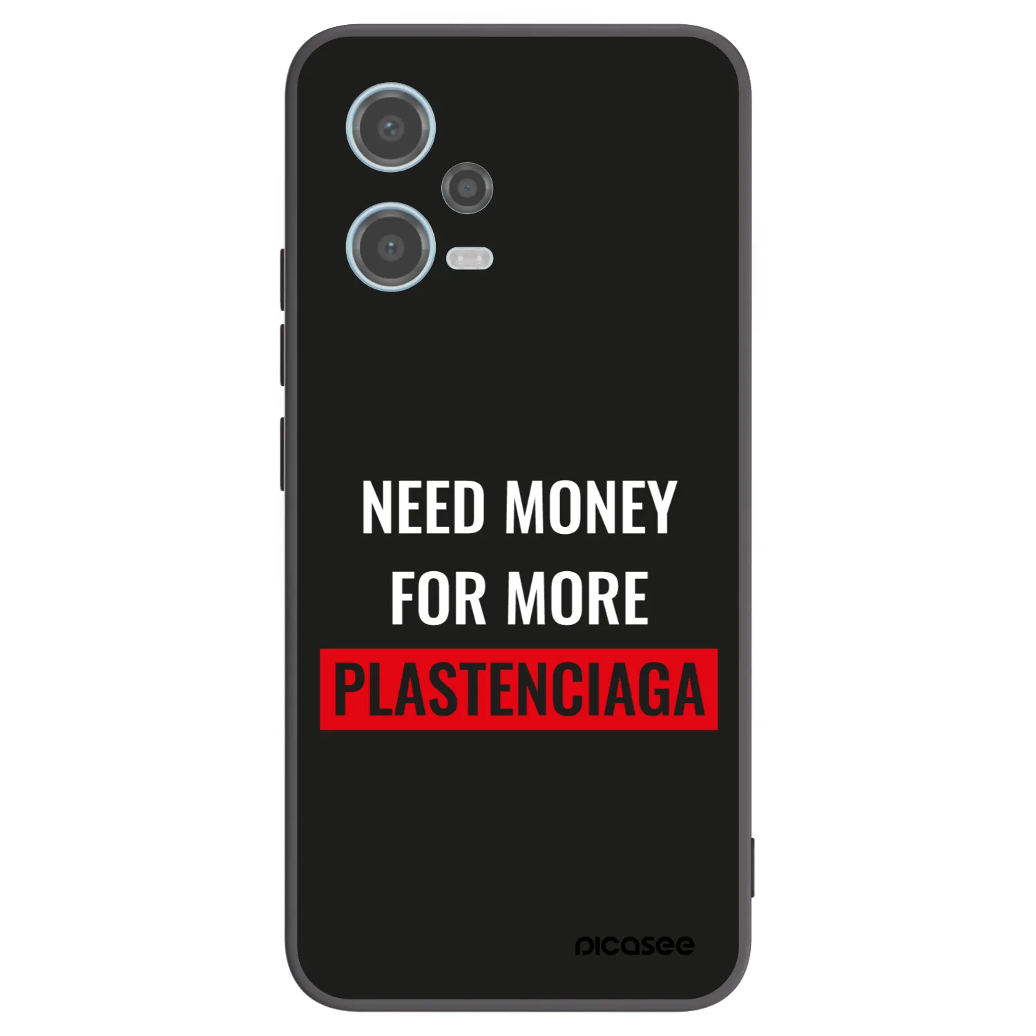 Picasee silikonski črni ovitek za Xiaomi Redmi Note 12 5G - More PLASTENCIAGA