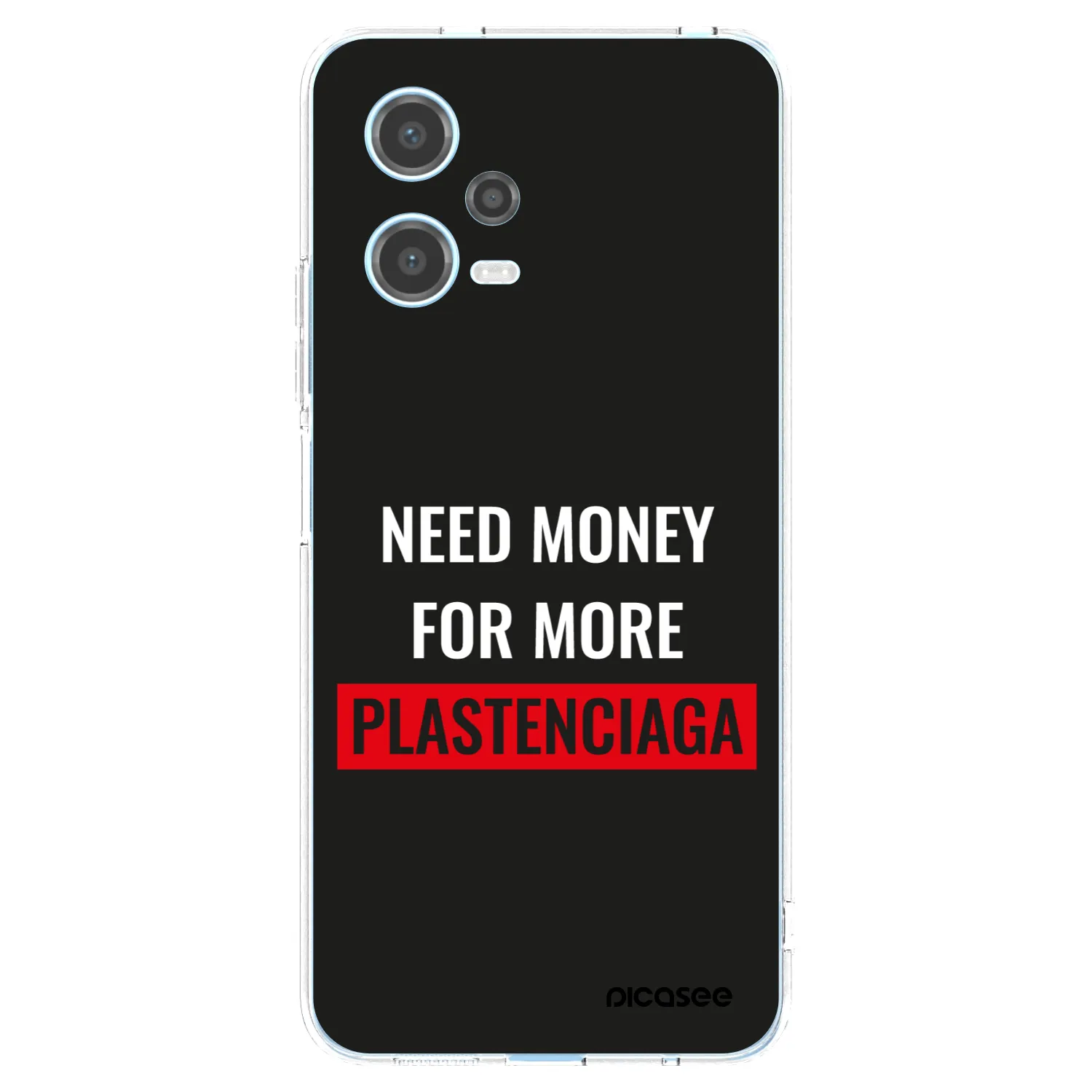 Picasee silikonski prozorni ovitek za Xiaomi Redmi Note 12 5G - More PLASTENCIAGA