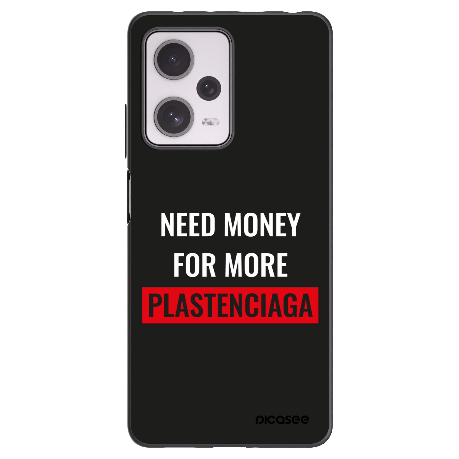 Picasee silikonski črni ovitek za Xiaomi Redmi Note 12 Pro+ 5G - More PLASTENCIAGA