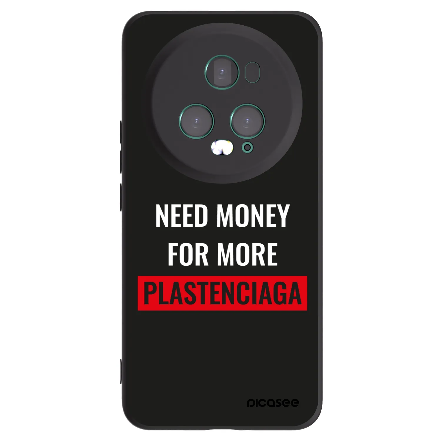 Picasee silikonski črni ovitek za Honor Magic5 Pro - More PLASTENCIAGA